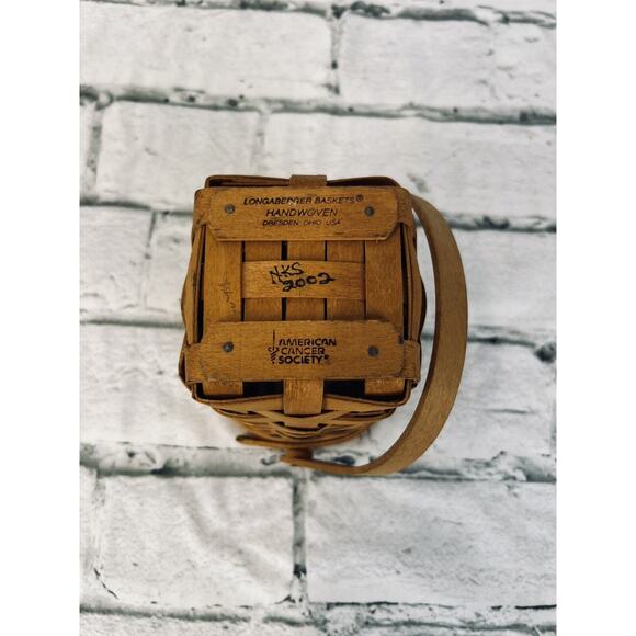 2002 Longaberger Horizon of Hope Basket w/Swinging Handle 4"RD x 4.25"H - Picture 5 of 5